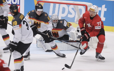 Eishockey-Weltmeisterschaft: Schweiz – Deutschland 3:1. Hischier schoss die Schweiz ins Medaillenspiel.