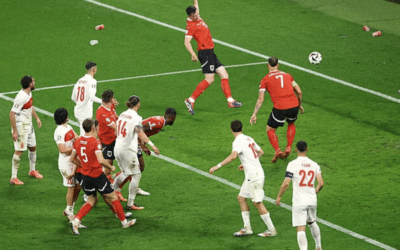 Österreich – Türkei 1:2, Eckbälle im Mittelpunkt. Demiral entschied per Kopfball.