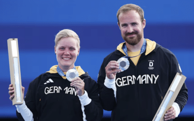 Deutschland gewinnt Silbermedaille im Bogenschießen im Mixed-Team-Wettbewerb
